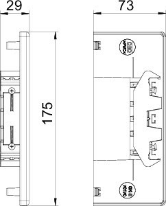 OBO Bettermann Заглушка кабель-канала торцевая Rapid 80 70х170мм GK-E70170WA серебр. бел. OBO 6274774