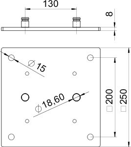 OBO Bettermann Пластина напольная для электромонтаж. колонны ISS160160BP OBO 6290416