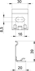 OBO Bettermann Держатель настенный 35х50 WH GRM35 VA4401 OBO 6016445