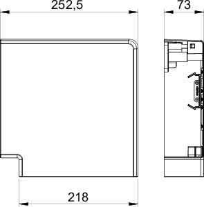 OBO Bettermann Угол кабель-канала плоский Rapid 80 70х210мм ABS-пластик K-FH70210RW бел. OBO 6273920