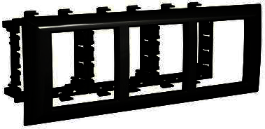 Фото ДКС 4402916 Рамка-суппорт Avanti для In-liner Front, черный, 6 модулей