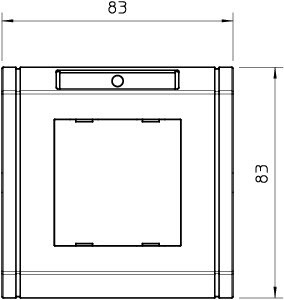 OBO Bettermann Рамка 1-м с полем для маркировки 86х86мм ADR-45 1 RW бел. OBO 6258034