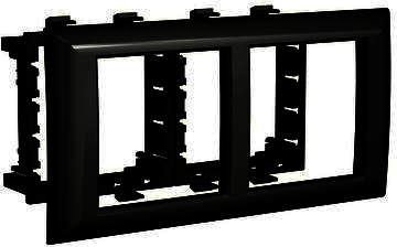 Фото ДКС 4402914 Рамка-суппорт Avanti для In-liner Front, черный, 4 модуля