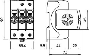 OBO Bettermann Устройство защиты от импульсных перенапр. УЗИП 280В CombiController V50-2+NPE-280 2 пол. OBO 5093524