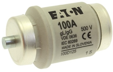 Предохранитель-D IV 100А T GL/GG 500В AC EATON 100D125