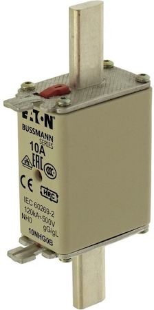 Предохранитель NH 10А 500В GL/GG 0 двойная индикация EATON 10NHG0B