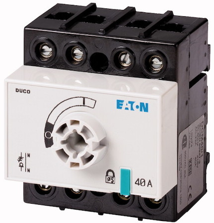 Выключатель-разъединитель Duco 3п+прох.N 40А без оси и рукояти DCM40/1 EATON 1314105