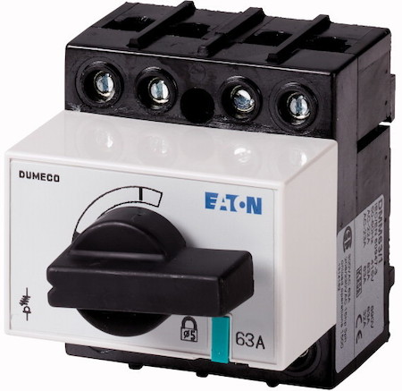 Выключатель-разъединитель Dumeco 3п+прох.N 63А с рукоятью DCM63/1 EATON 1314161