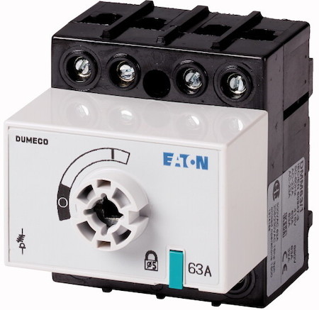 Выключатель-разъединитель Dumeco 3п+прох.N 63А без оси и рукояти DCM63/1 EATON 1314157