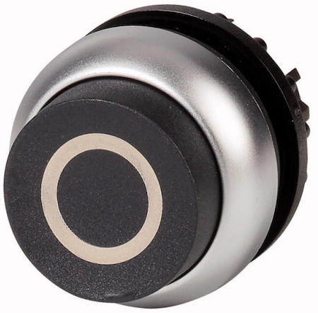 Головка кнопки M22-DRH-S-X0 выступающая с фикс. черн. EATON 216679