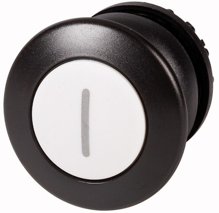 Головка кнопки M22S-DP-W-X1 грибовидная без фикс. бел.; черн. лицевое кольцо EATON 216727