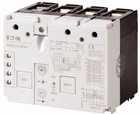 Расцепитель токов утечки 0.1 -3A AC-DC чувствительные 4п NZM2-4-XFIA EATON 292346