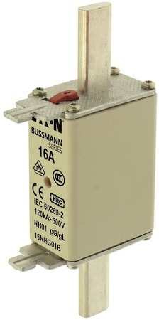 Предохранитель NH 16А 500В GL/GG 01 двойная индикация EATON 16NHG01B