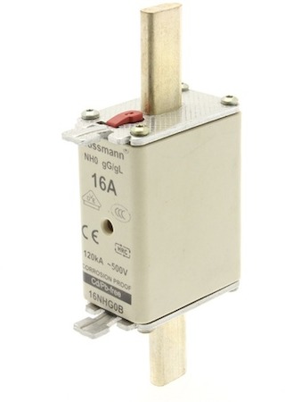 Предохранитель NH 16А 500В GL/GG 0 двойная индикация EATON 16NHG0B