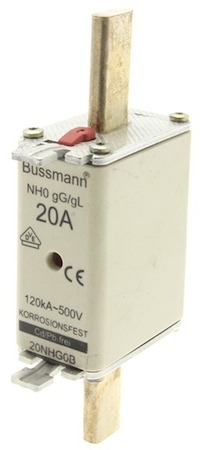 Предохранитель NH 20А 500В GL/GG 0 двойная индикация EATON 20NHG0B