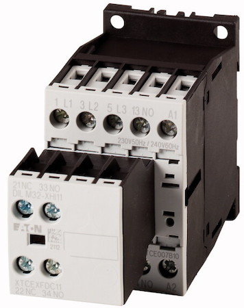Контактор 2НО+1НЗ доп. контакт AC-3; AC-4 DILM9-21 (24В DC) EATON 276775