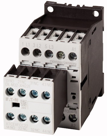 Контактор 2НО+2НЗ доп. контакты AC-3 АС4 DILM15-22 (24В DC) EATON 106370