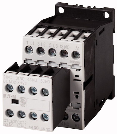 Контактор 3НО+2НЗ доп. контакт AC-3; AC-4 DILM7-32 (24В DC) EATON 276670