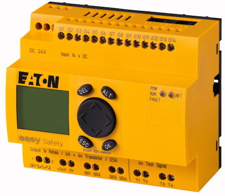Реле безопасности EASYSafety 24В DC 14DI 4DO -Транс 1Do реле дисплей EASYNet ES4P-221-DMXD1 EATON 111017