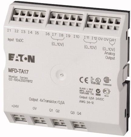 Модуль ввода/вывода MFD-TA17 24VDC для MFD-CP8/CP10 12DI (4 AI) 4DO -Транс EATON 265256