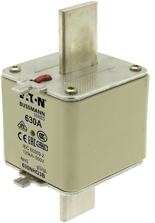 Предохранитель NH 630А 500В GL/GG 3 двойная индикация EATON 630NHG3B
