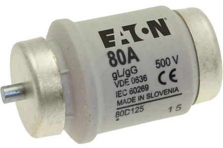 Предохранитель-D IV 80А T GL/GG 500В AC EATON 80D125