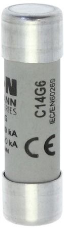 Предохранитель цилиндрический 14х51 6А GG 690В AC EATON C14G6