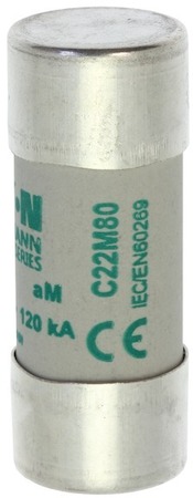 Предохранитель цилиндрический 22х58 80А AM 500В AC EATON C22M80