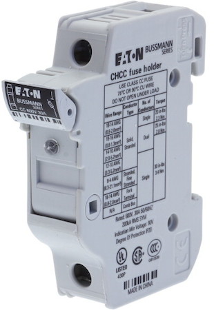 Держатель/разъединитель модульный 1P 10х38 30А 600В класс CC индикация EATON CHCC1DIU