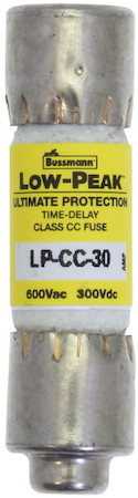 Предохранитель LOW PEAK 600В АС/300В DC TIME DELAY CC EATON LP-CC-30
