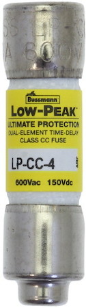 Предохранитель LOW PEAK 600В АС/150В DC TIME DELAY CC EATON LP-CC-4