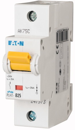 Выключатель автоматический модульный 1п B 25А 25кА PLHT-B25 EATON 247973