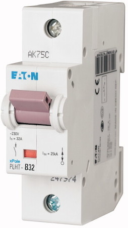 Выключатель автоматический модульный 1п B 32А 25кА PLHT-B32 EATON 247974