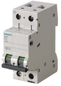 Выключатель автоматический модульный 2п C 10А 6кА Siemens 5SL62107