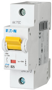 Выключатель автоматический модульный 1п D 25А 25кА PLHT-D25 EATON 247991