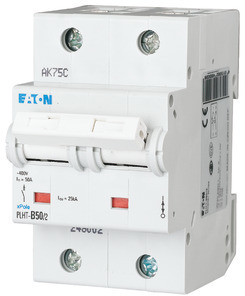 Выключатель автоматический модульный 2п D 50А 25кА PLHT-D50/2 EATON 248020