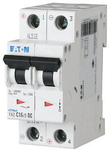 Выключатель автоматический модульный 2п C 50А 10кА FAZ-C50/2-DC EATON 279145