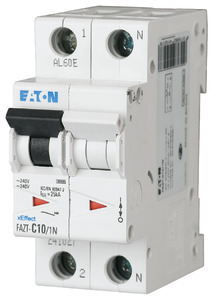 Выключатель автоматический модульный 2п (1P+N) B 12А 25кА FAZT-B12/1N EATON 241000