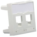 Лицевая панель для розеточного модуля RJ-45 Volition®, 2-порт, 45х45,белая