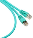 Коммутационный шнур медный кат.6А экранированный, RJ45-RJ45,бирюзовый,3м, S/FTP, LSZH