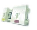 Лицевая панель для розетки RJ-45 aluminium, 1 порт