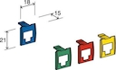 Цветная вставка для порта RJ45, синяя (не используется с RJ45сплитером), упаковка 8 шт.