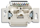 Механизм 1-постовой компьютерной/телефонной розетки UAE, 8 полюсов, RJ45, категория 6е, неэкранированная, до 250 МГц