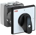 OC25 Cam switch, Ith=25A, ON-OFF, 2-contacts, Snap-on door mounting, Black Basic handle