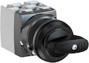 OC25 Cam switch, Ith=25A, ON-OFF, 3-contacts, Snap-on door mounting, Black Basic handle, Round front ring