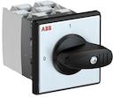 OC25 Cam switch, Ith=25A, ON-OFF, 4-contacts, Screw and door mounting, Black Basic handle
