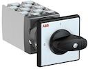 OC25 Cam switch, Ith=25A, ON-OFF, 8-contacts, Snap-on door mounting, Black Basic handle