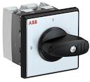OC25 Cam switch, Ith=25A, ON-OFF, 1-contacts, Screw and door mounting, Black Basic handle