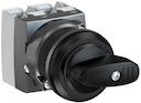 OC25 Cam switch, Ith=25A, ON-OFF, 2-contacts, Snap-on door mounting, Black Basic handle, Round front ring