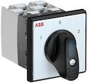 OC25 Cam switch, Ith=25A, Change-Over, 4-contacts, Screw and door mounting, Black Basic handle